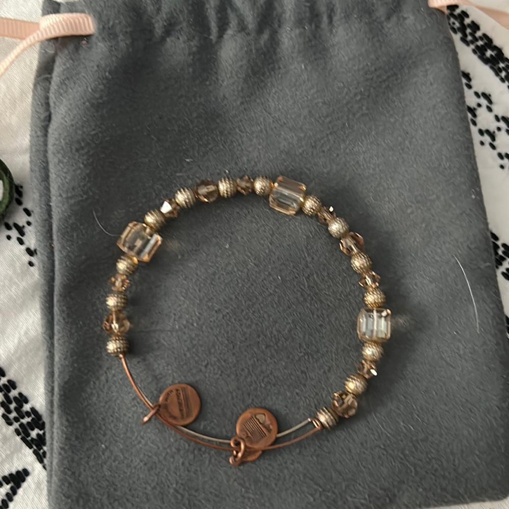 Gold beaded bangle